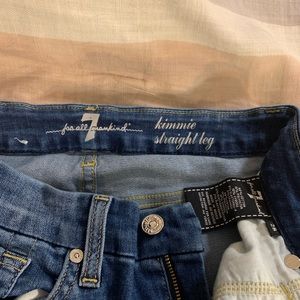 7 for all mankind Kimmie straight jeans size 28